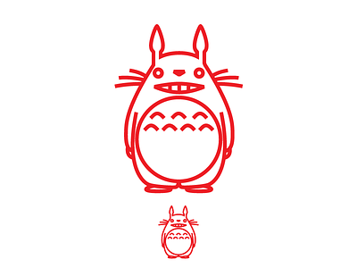 Totoro icon illustrator totoro