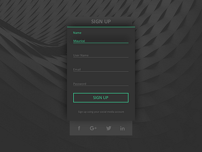 #001 #dailyui Sign Up Form dailyui form modal signup