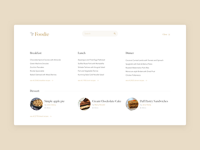 Food Recipes Blog Menu Concept blog blog design design food huge menu main menu menu recipe recipe blog recipe book recipes search ui user experience user interface ux uxui uxuidesign web website