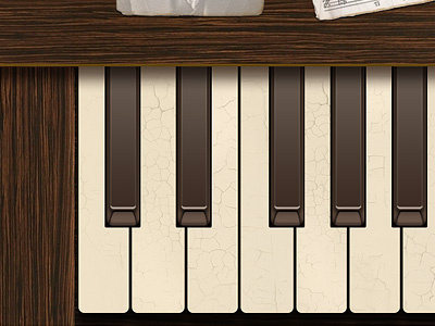 Ol' Piano Keyboard app blues keyboard music piano skeuomorphic design touch vintage