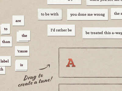 Drag paper cuts and write your own lyrics