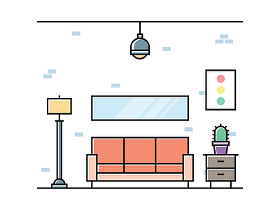 Alternate view of my dream setup architecture cactus couch design furniture hipster house icon living room setup strokes style