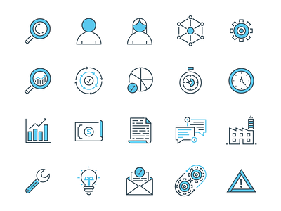 Business Icons blue business chat clean financials icon design icons line icons mail people strokes time