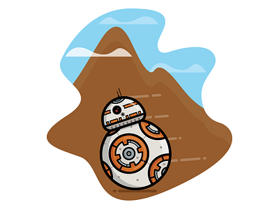 Throwback BB-8 Illustration for Star Wars Day!