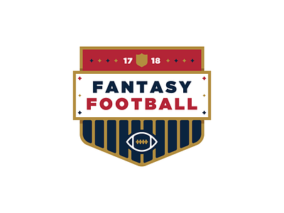 Fantasy Football Badge america badge badge design football illustration logo logo design shield sports type usa vector