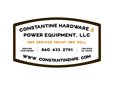 Constantine Hardware Badge 2 badge badge design brand brand identity branding business local business logo logo design retro