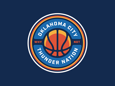 OKC badge badge design basketball dribbble icon invite logo logo design nba okc thunder typography