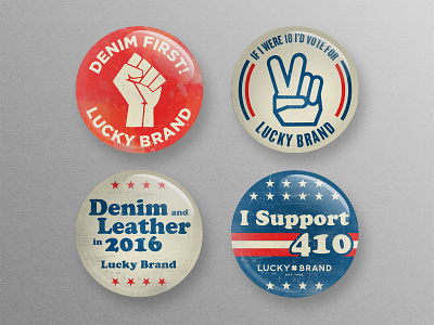 Political Pins choose denim luckybrand pins political