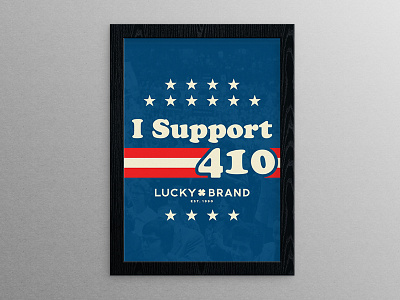 Poster lucky brand political poster support