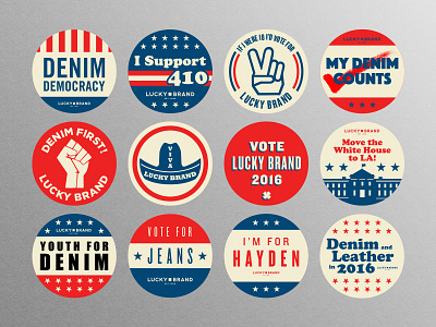 Political Pins All denim luckybrand pins political