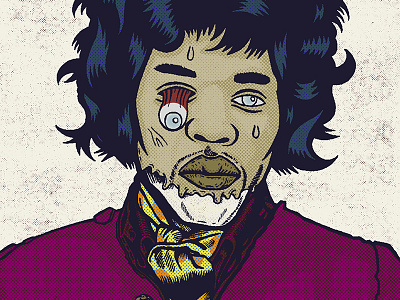 Jimi 27 illustration jimi jimihendrix photoshop zombie zombie tour ill