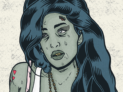 Amy 27 amy amywinehouse zombie zombie tour illustration