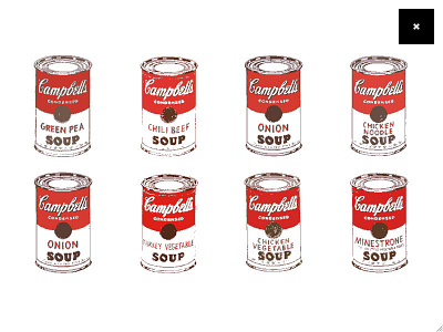 Mirroring Warhol dot com art interaction