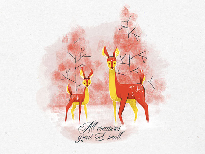 Holiday Sketching - Deer christmas deer holiday illustration sketch