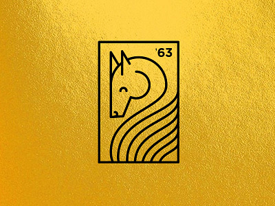 UCF Sticker Concept badge geometric gold horse line art logo pegasus stamp ucf university of central florida wings yellow