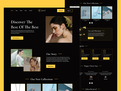 Jewellery Website Design branding ecommerce website fashion homepage jewelery webdesign jewelery website shopping landing page online onlinestore ornaments ornaments website shop ui ui design user experience design user interface design ux uxux web design web ui template