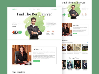 Lawyer Website Landing Page Design