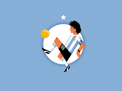 AD10S ad10s argentina football graphic design icon illustration maradona minimal retro texture vector