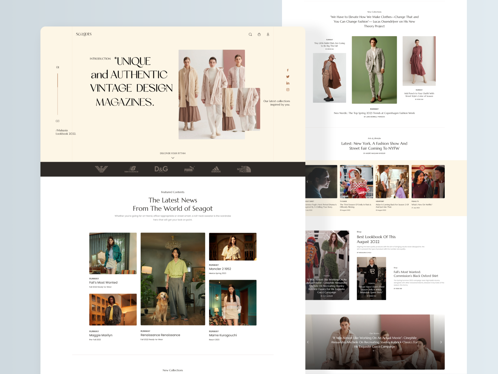 Fashion Magazine Website Landing Page. by Minhaj Uddin on Dribbble