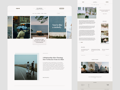 Lifestyle Blog Landing Page | ELOWEN