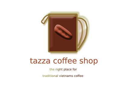 Tazza * vietnams coffee shop * branding design draw drawings graphic design logo pentool typography vector