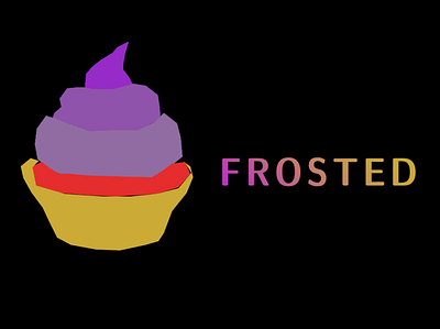 Cupcake * frosted logo * branding design draw graphic design illustration logo typography vector