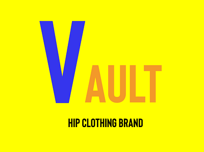 hip clothing brand * VAULT * branding design draw graphic design logo typography vector