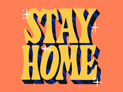 Stay Home colors design illustration lettering letters type typography
