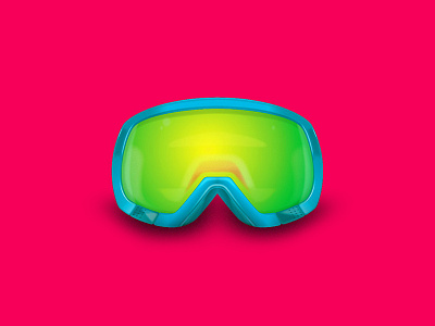 Goggles beer goggles color fuchsia illustration ski goggles