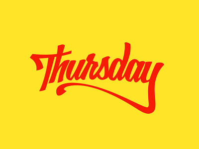 Thursday colors handlettering letters thirsty thursday typography words