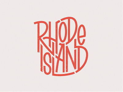 Rhode Island colors design illustration letters ocean state rhode island typography