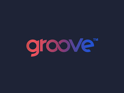 Groove colors design gradients groove letters logo typography