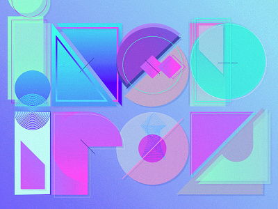 Inspire colors design friday gradients inspire lettering letters lines shapes typography ui