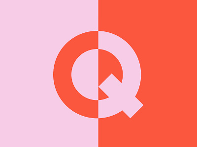 Q colors design icon letter logo mark pink q symbol typography ui