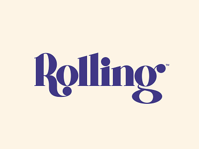 Rolling colors design logo logotype purple rolling serif slab serif type typography