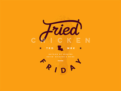 Fried Chicken Friday chicken colors friday fried chicken popeyes tgif type typography