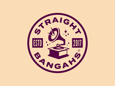 Straight Bangahs funk hip hop illo illustration jazz logo music playlist soul straight bangahs type typography