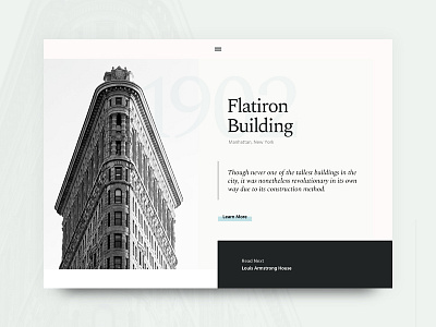 NYC Landmark UI building colors design flatiron historic letters new york nyc slider ui ui design user interface