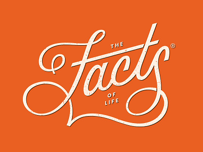 Facts colors design facts facts of life lettering letters logotype script typography