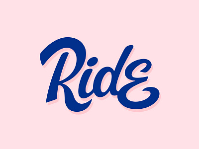 Ride camron colors lettering letters logo logotype pink ride type typography ui wip