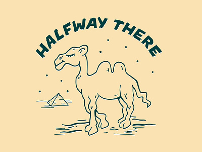 Hump Day camel desert hand lettering hump day illo illustration lettering lockup pyramid type typography wednesday