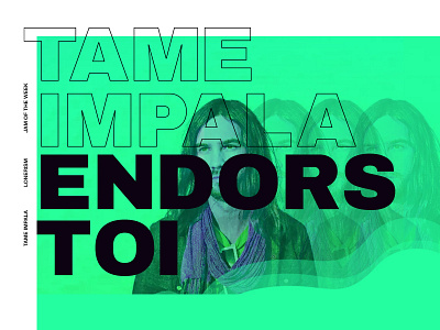 Jam Of The Week | 26 graphic design illo jam logo music tame impala typography ui ui design vibes