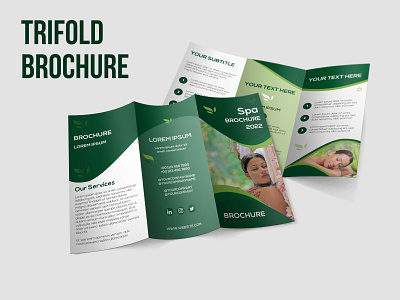 Spa Trifold Brochure Design Template treatments