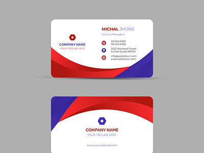 Modern Business Card Design Free Vector minimalist design