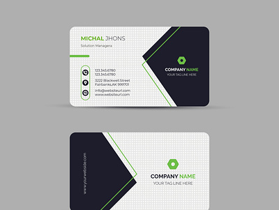 Modern Business Card Design Free Vector minimalist design