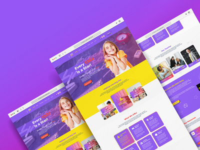 School Admission Landing Page UI/UX Design 3d animation graphic design logo motion graphics ui