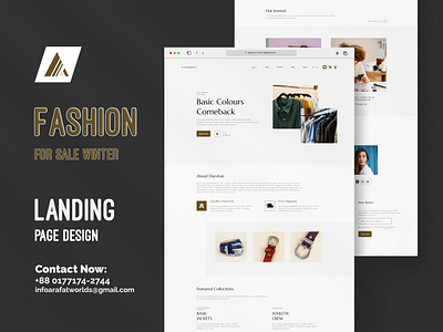 Winter Fashion For Sale E-Commerce Landing Page Design