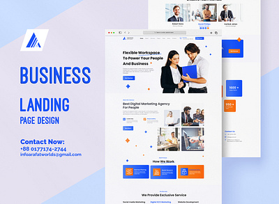 Digital Marketing Agency Landing Page Design agency business dashbord landing landingpage ui uiux ux