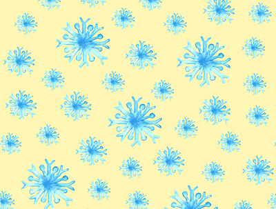 watercolor snowflakes seamless pattern, winter print celebration cold colorful design for fabric and paper illustration party wrapping paper