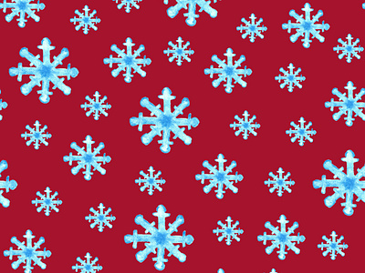 watercolor houses and snowflakes seamless pattern